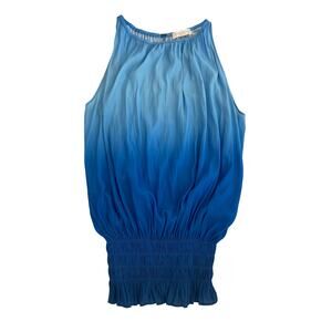 Ramy Brook Lauren Ombre Blue Sleeveless Top Womens Small Beach Coastal Luxe